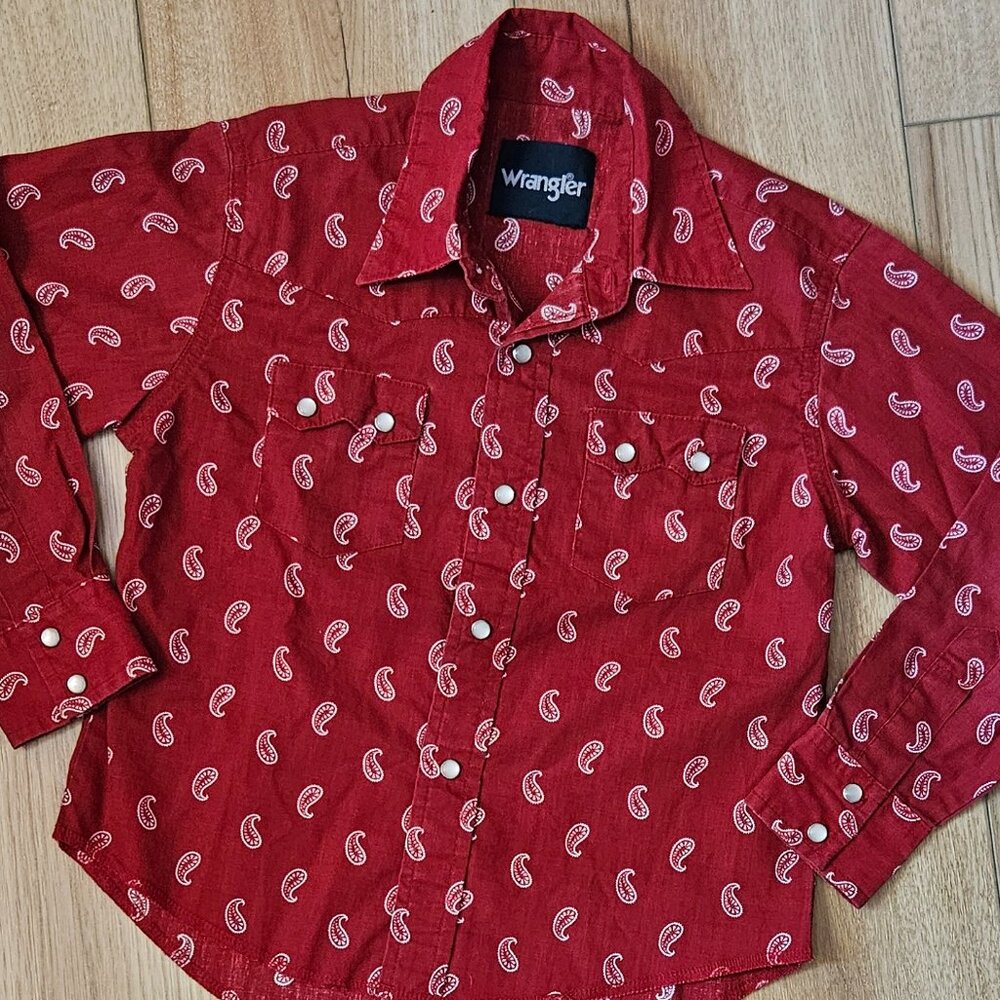 Vintage 90's Wrangler Western Shirt Boys Small
